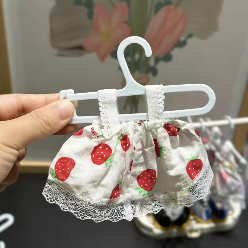 10 шт./комплект Мини-вешалки для одежды для кукол Labubu и BJD 20 см, Стойка для хранения одежды и обуви, Аксессуары для кукол, Подставка, Подарок для детей