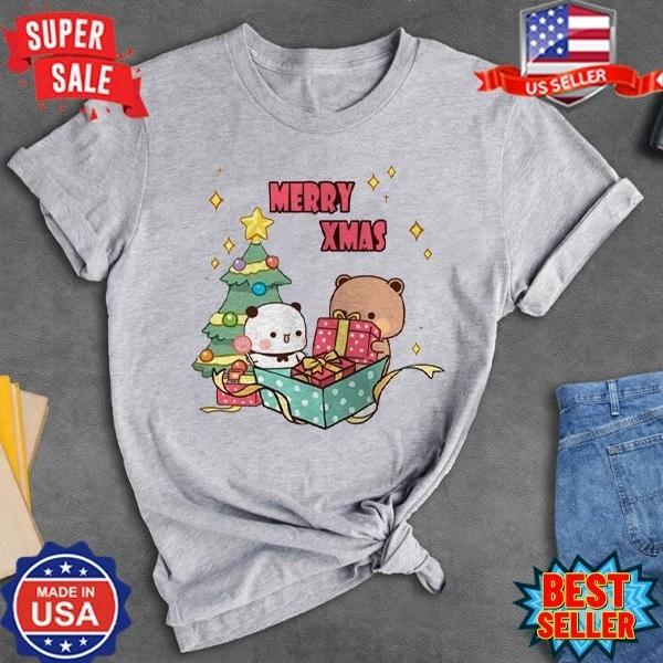 Bubu Dudu Merry Xmas Christmas Graphic T-Shirt S-5XL