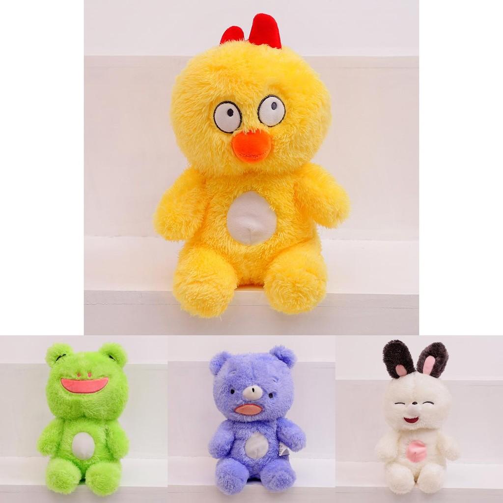 Adorable Animal Plush Toy Collection Cute Frog Stuffed Doll Soft Cuddle Pillow
