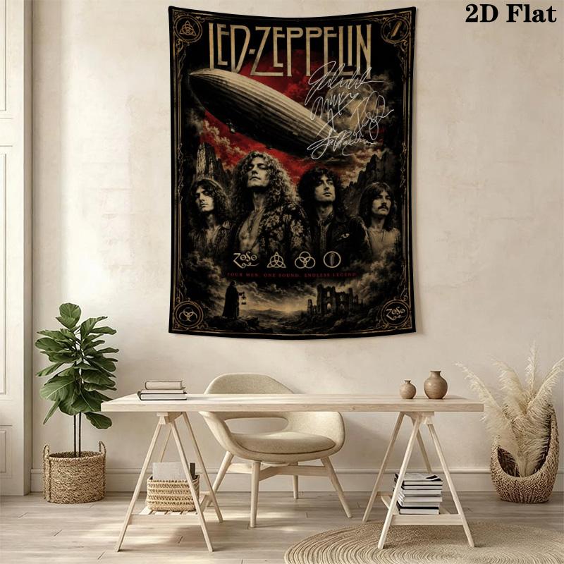 Zeppelin Legendary Journey Tapestry Background Cloth Wallmounted Background Cloth Homestay Soft Decoration Tapestry Soft
