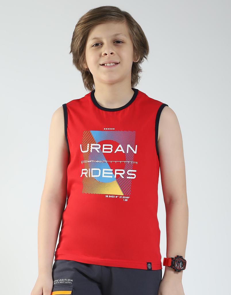 Футболка для мальчика стандартного кроя с принтом | Полурукав | Круглый вырез | Повседневная футболка для мальчика