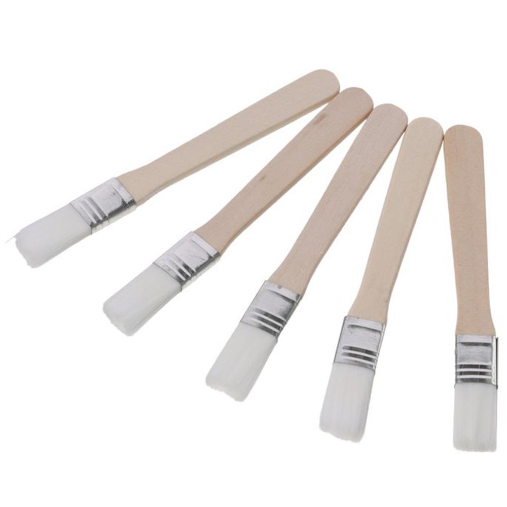 1/12Pcs 0.6 inch Painting Tool Nylon Bent Head Cabinets Wood Handle Wall