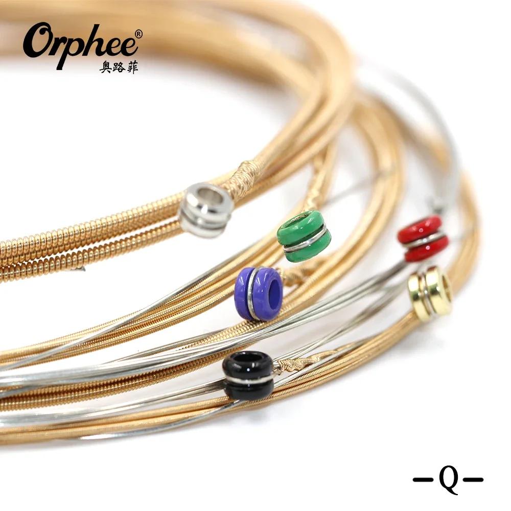 Струны для акустической гитары Orphee QA Высокоуглеродистая сталь Шестигранный сердечник Нанопокрытие Латунная обмотка Части и аксессуары для гитары