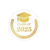 Наклейки на выпускной Класс 2025 Наклейки на конверты с шапочками Прозрачные этикетки из золотой фольги для объявлений Приглашения Сувениры для выпускного вечера
