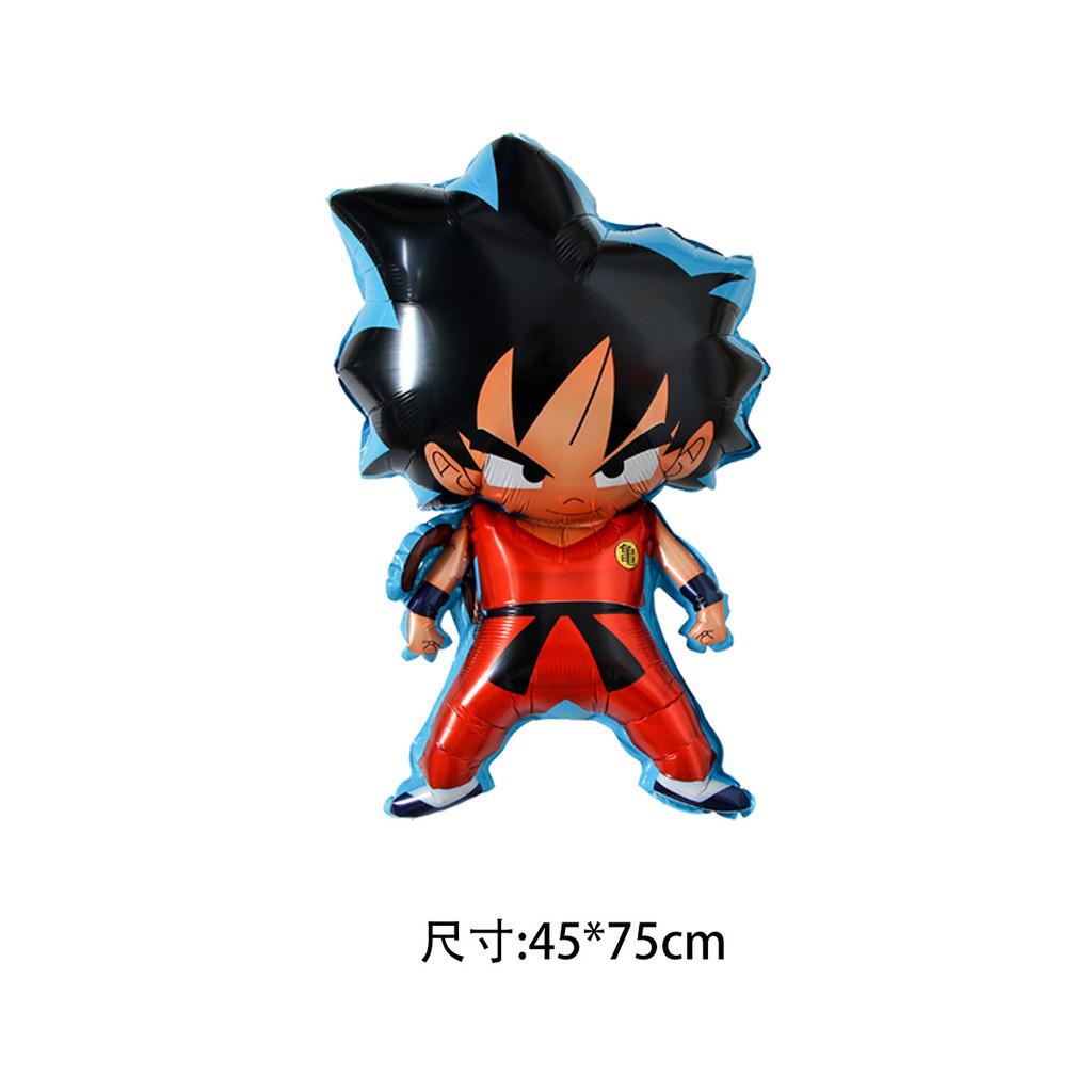 Ball Theme Birthday Party Decoration Sun Wukong Anime Spiral Cake Insert Pull Flag Aluminum Foil Balloon