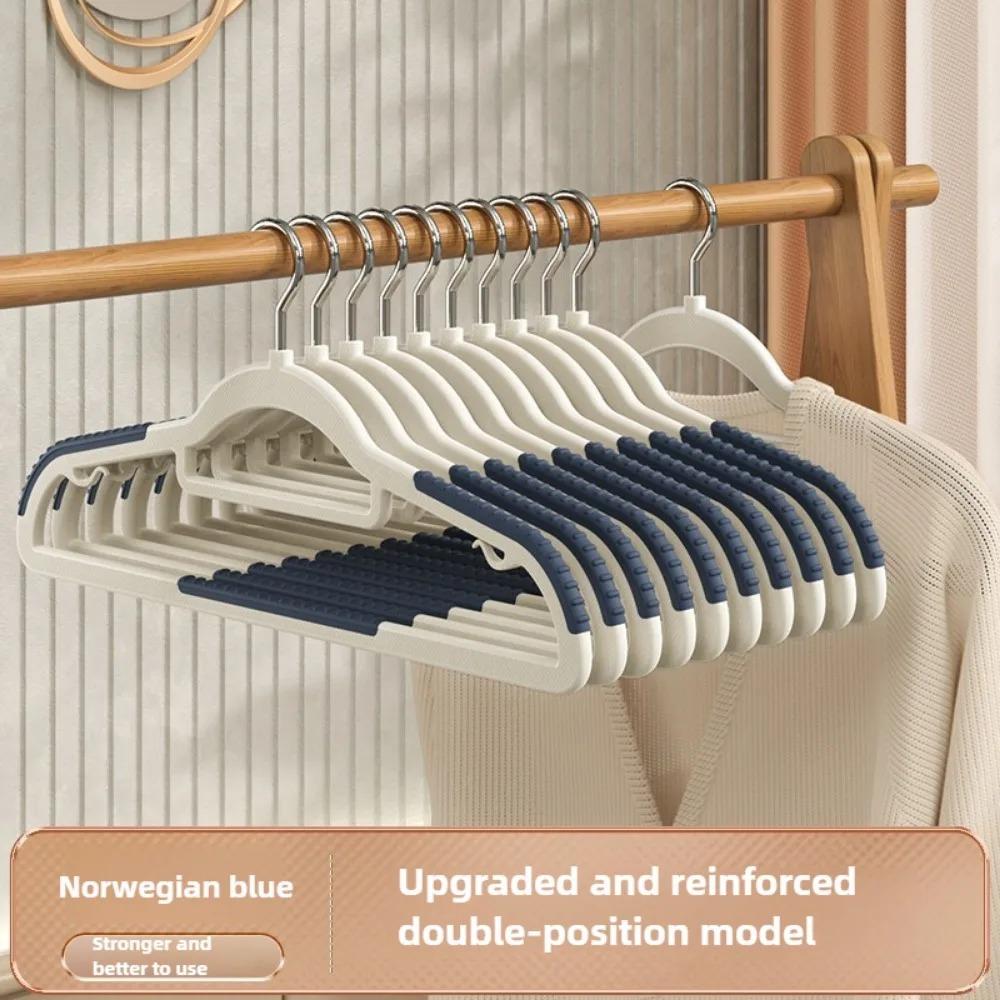 10-20PCS Trend Wide Shoulder No Trace Clothes Hangers Home and Closet Storage Anti-Slip Thickened Plastic Hanger Dry and Wet Use