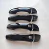 Carbon Fiber Pattern Door Handle & Bowl Decoration for Peugeot 4008/5008 - Gloss Black