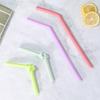 6Pcs Reusable Food Grade Silicone Straws Straight Bent Multicolor Drinking Straw For Children'S Party Bar Accessories