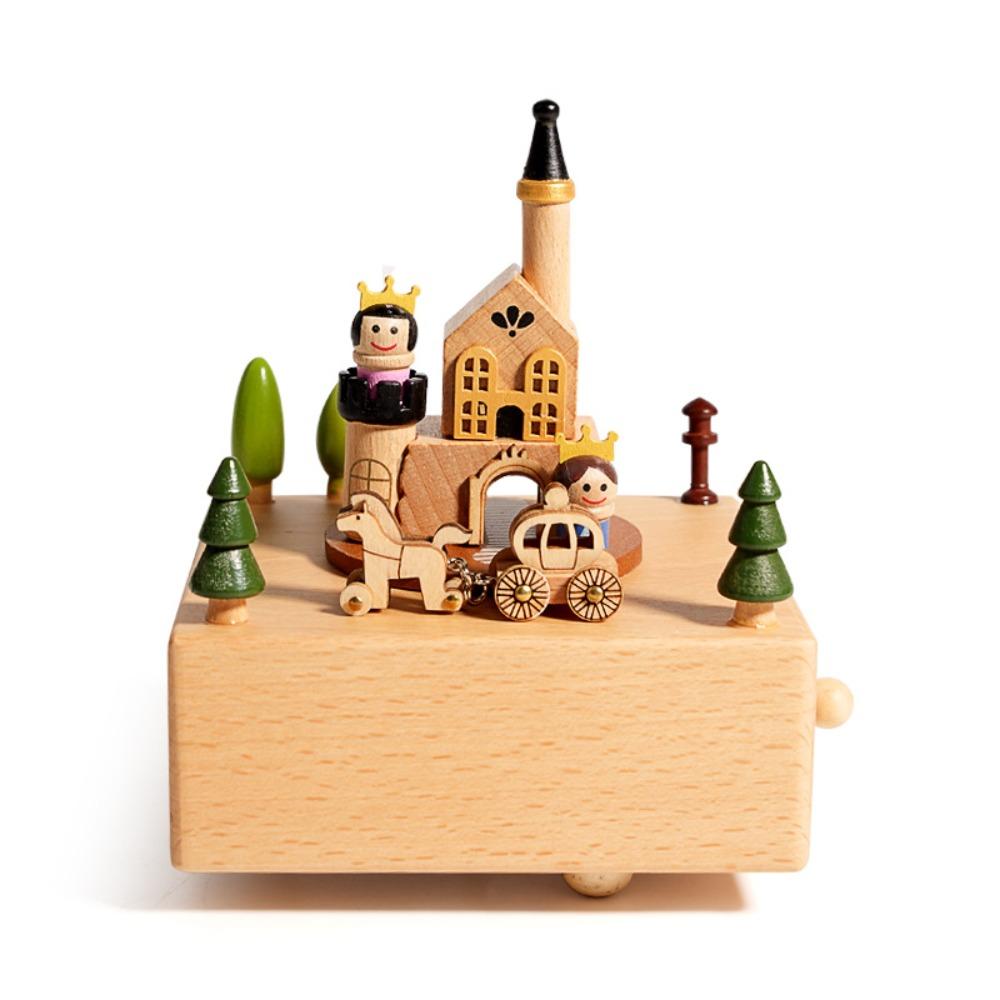 Ballet Dancing Girl Wooden Carousel Music Box Musical Jewelry Box  Children's Toys