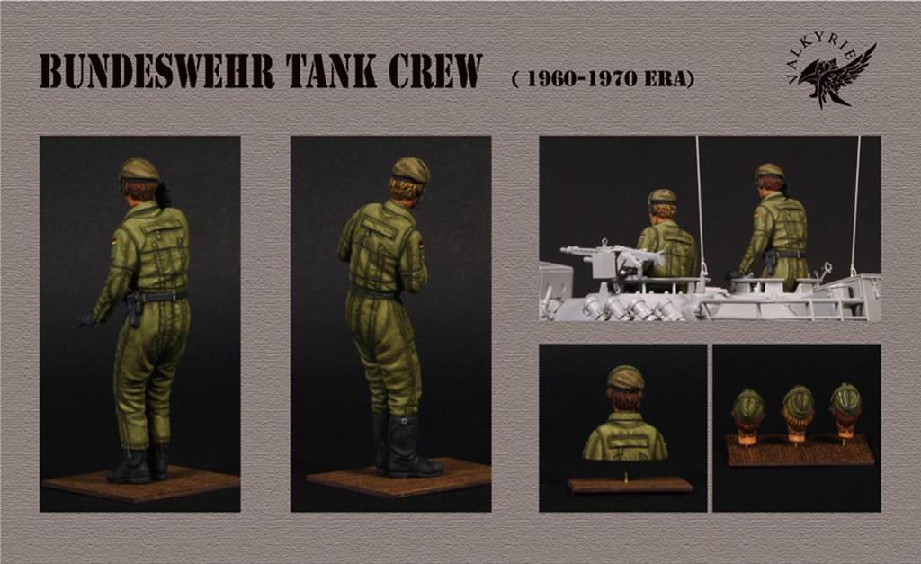Valkyrie Miniature Modern West German Tank Crew Set 2 1 Bust Resin Kit VM35019 1/35 1960-70s Figures,