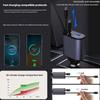 100w 4 IN 1 Retractable Car Charger USB Type C Cable For IPhone Fast Charge Cord Cigarette Lighter Adapter