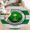 Saudi Senior National Football Team Round Area Rug,Carpet Rug for Living Room Bedroom Sofa Playroom Decor,Non-slip Floor Mat