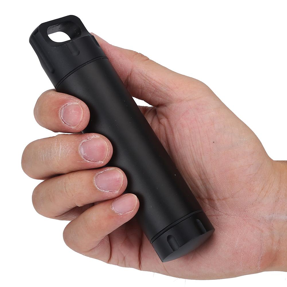 Водонепроницаемый алюминиевый органайзер для таблеток, контейнер, держатель для лекарств для улицы (черный)