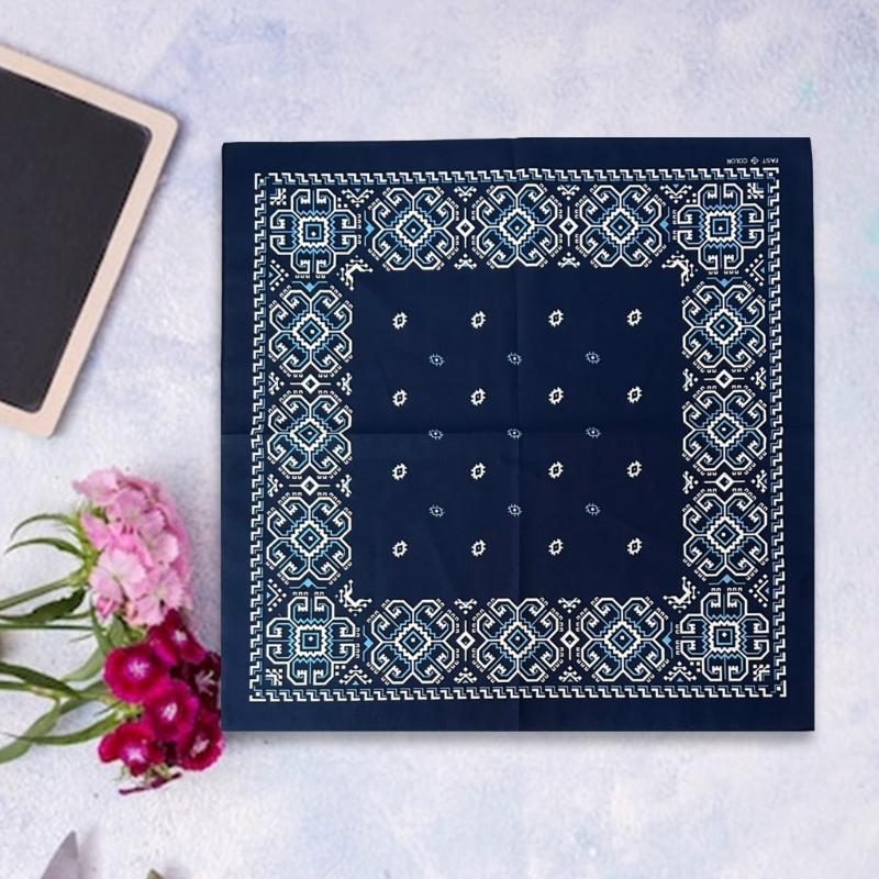 Stylish Ethnic Bandanas for Hip Hop Enthusiasts Breathable Square Scarf and Headwear Unisex Hair Accessory for Women