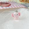Милые flocked-животные злятся, брелок-кролик, flocked-подвеска для машины, цепочка для телефона, подвеска на сумку для друзей