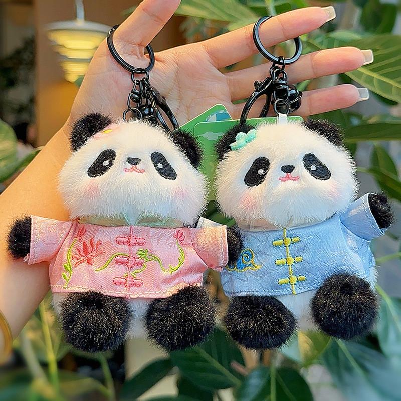 Panda Keychain Plush With Embroidered Details For Collectors And Giftgiving
