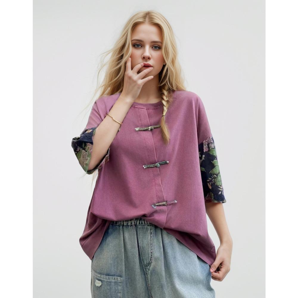 Dimanaf Лето 2024, женская футболка больших размеров, топы из хлопка с принтом, свободные базовые футболки с героями мультфильмов, рубашка, блузка, одежда 17