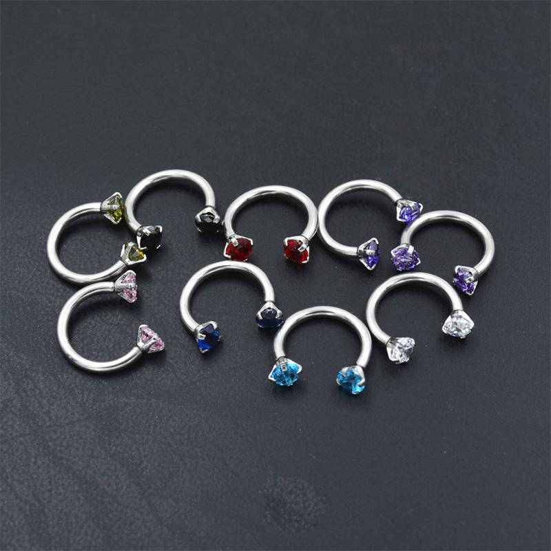 Модное кольцо для пирсинга хряща септокристалл для носа и губы сережка