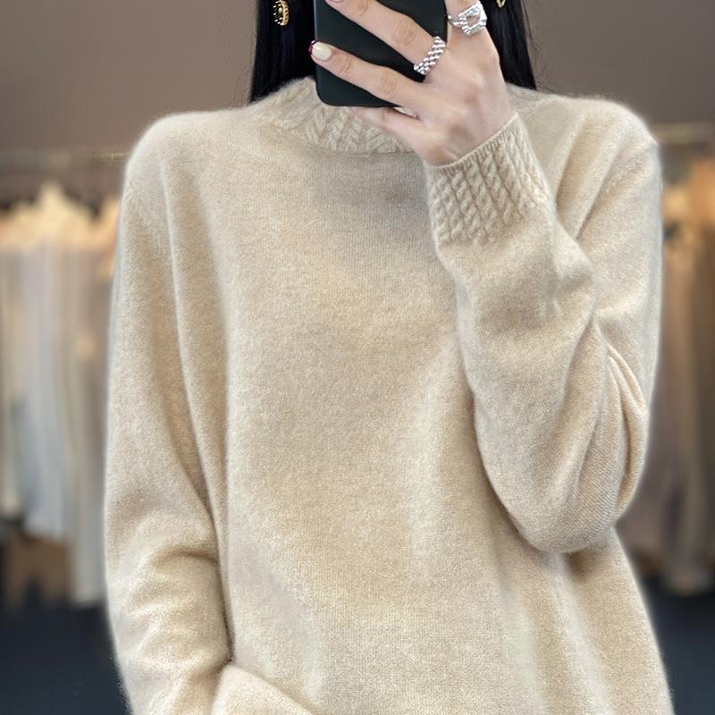 Женский кашемировый свитер Qinghe кашемир 30% кашемир 70% шерсть осенне-зимний пуловер теплый и модный