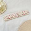 Floral Plaid Spliced Tableware Storage Bag Utensil Pouch  Chopsticks Spoon Storage