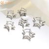 3Pairs/set Simple Hollow Star Earring Set Copper Silver Hoop Earrings for Women Jewelry Accessories