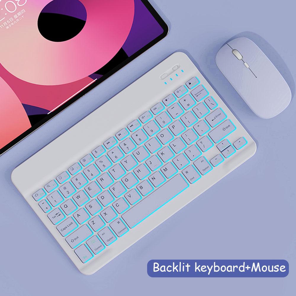 Беспроводная Bluetooth-клавиатура и мышь, русский, французский, португальский, испанский, корейский язык для Android iOS, Windows Phone, планшета, iPad