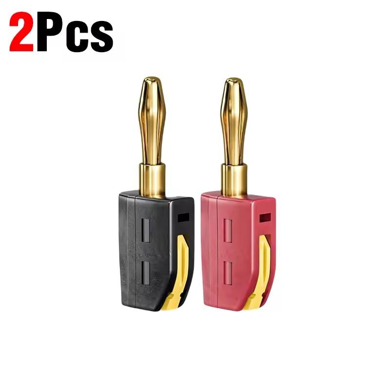 4mm No Solder Wire Connector High Current 32A Banana Plug Electrical Test Block Power Testing Instrument Plug Musical Speaker