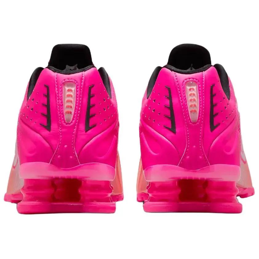 Nike Womens Shox R4 'Hyper Pink Black' (women's sizes) Hyper Pink / Pink / Black / Pink Foam Running Shoes IH2343 600
