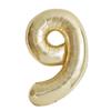 32-Inch Body Shaping Numeric Balloons - Gold & Silver, Floating Birthday & Celebration Decor