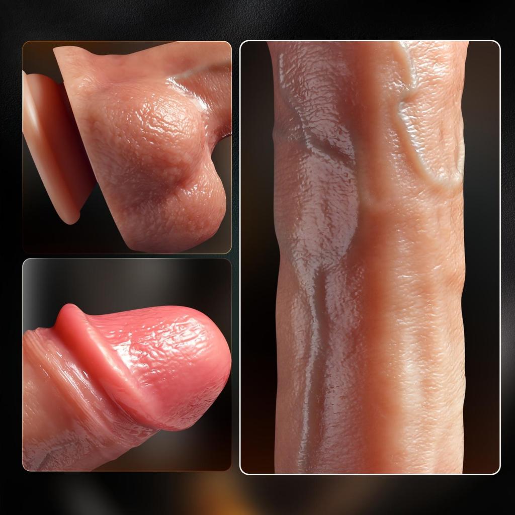 Дилдо Реалистичный Большой Поддельный Пенис Беспроводной Вибратор Секс Игрушки для Женщин Член Вагинальный Анальный Игрушка Пульт Дистанционного Управления Телескопический Взрослый Эротический Для Женщин