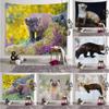 Cute Mink Tapestry Animal Wall Art Decorative Tapestry Children's Room Decoration Living Room Bedroom Dormitory Room Home Decor