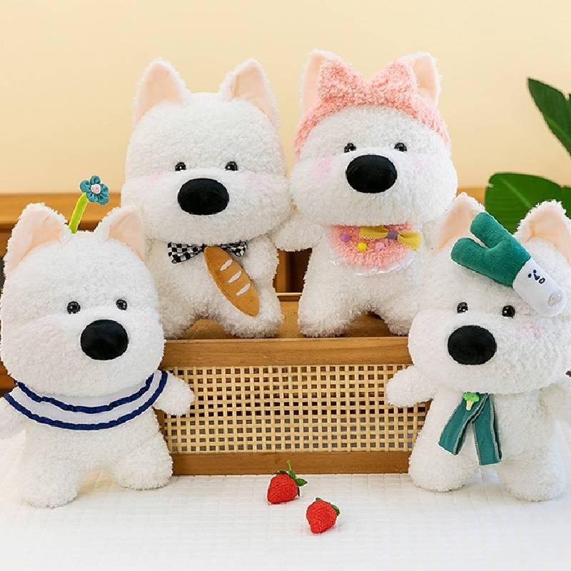 Highland White West Terrier Plush Toy Dog  Cartoon Stuffed Animal Garnish Doll