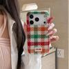 Красочный клетчатый бархатный чехол для телефона для iPhone 16, iPhone 17 и iPhone 17 Pro Max