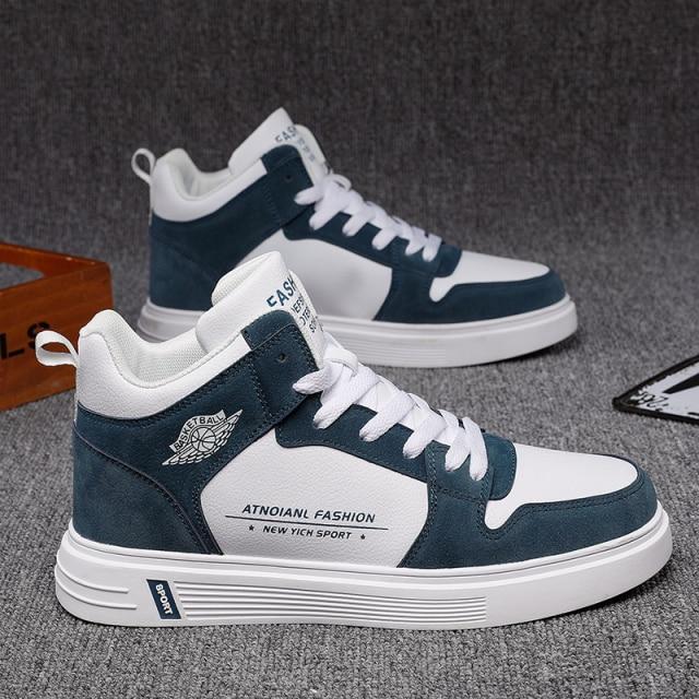 Модная и удобная мужская повседневная обувь на плоской подошве со шнуровкой. Трендовая универсальная повседневная прогулочная обувь.