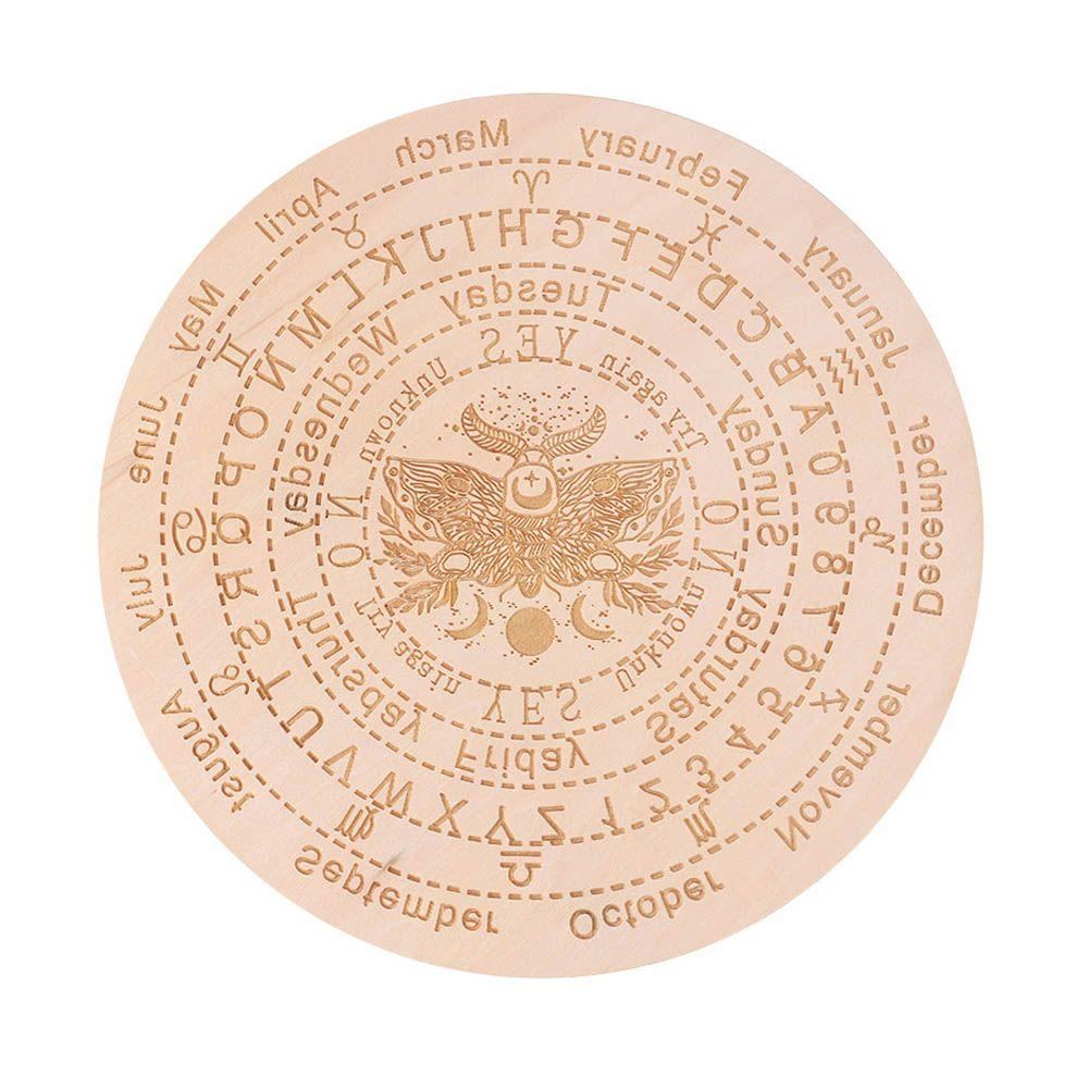 Остроконечный со звездами, солнцем и луной, кошачий узор, черно-белый цвет, ломтик деревянной основы, деревянная маятниковая доска