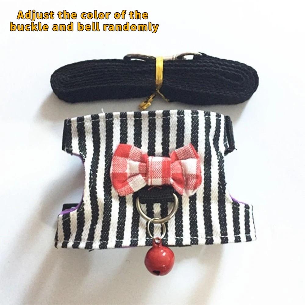 Adjustable Hamster Harness Escape-Proof Rabbit Vest Leash Pet Traction Rope for Small Animal