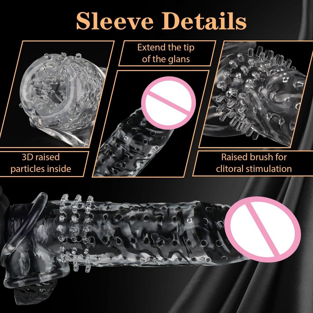 Factory Hot Sale High Quality Dildo Realistic Panties Male Condom Spike Sleeve Delay Thickening Condom Adult Sex Products