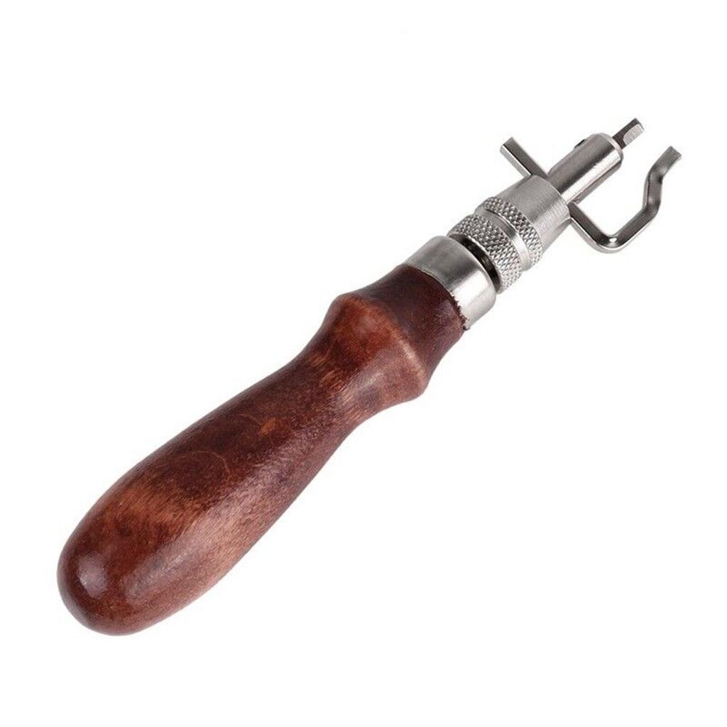 7 1 Leather Groover Tool Leather Cutting Knife Set Wooden Handle Adjustable