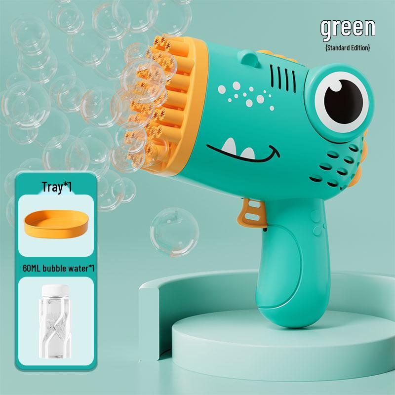 40-Hole Little Dinosaur Handheld Bubble Blower - Automatic Outdoor Toy for Kids