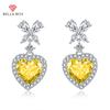 Luxury Women Heart-shaped Earrings Wedding Engagement Party Gift