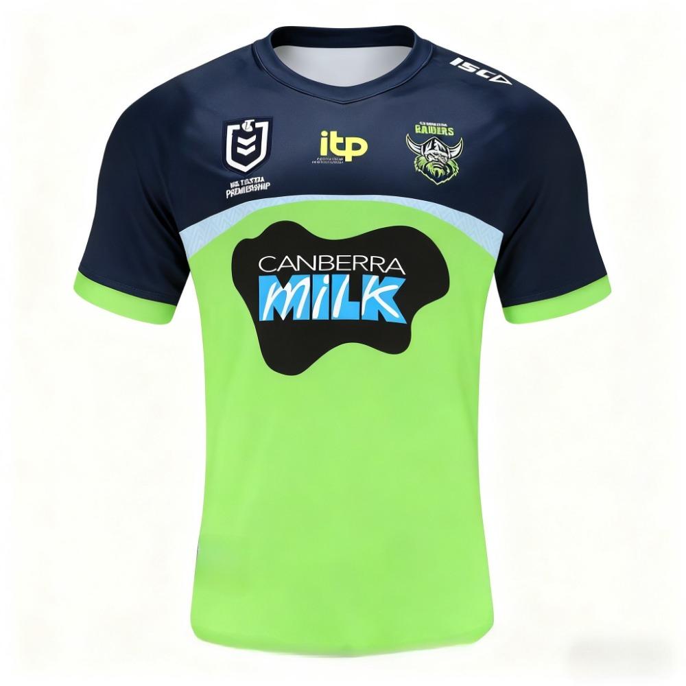 Летняя новая тренировочная регбийная майка Canberra Raiders для мужчин 2026 года и детская спортивная быстросохнущая футболка для мужчин и женщин