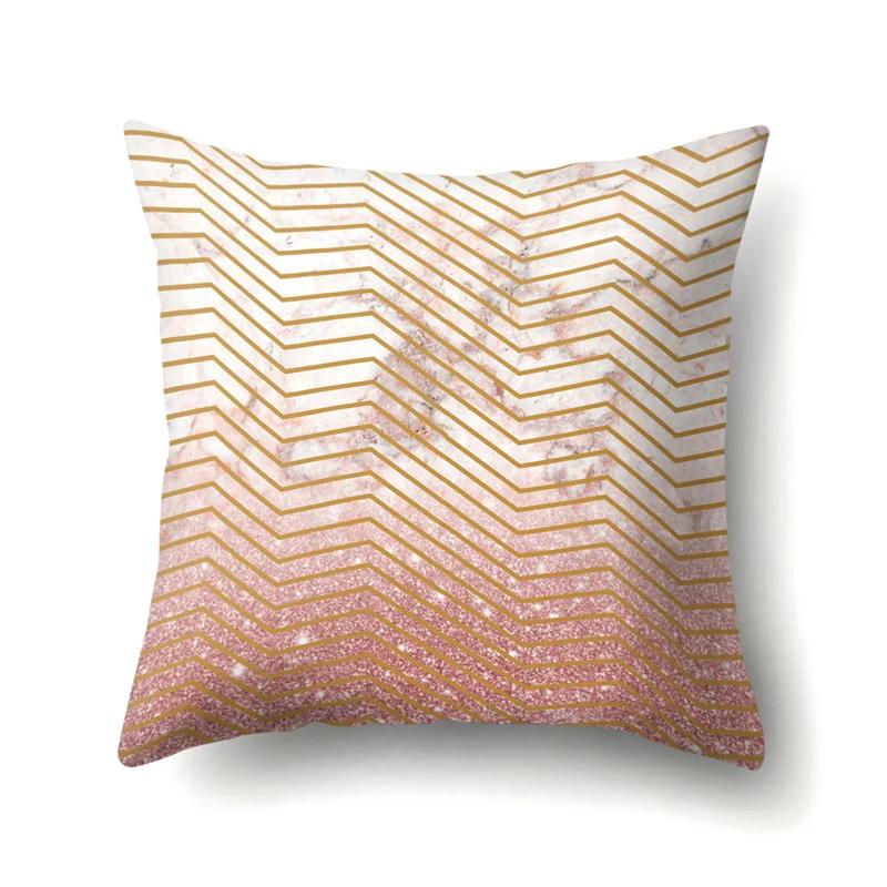 45x45 см наволочка с геометрическими полосками простая мраморная лоскутная наволочка для подушки художественный линейный диван офисное сиденье домашний декор