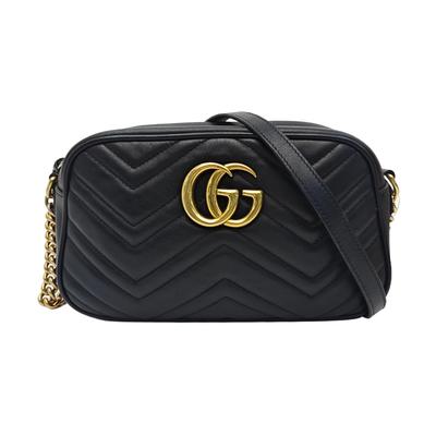 [Б/У] Сумка GG Marmont Small Matelassé на плечо 'Черная' - Очень хорошее состояние #NZGTMJ