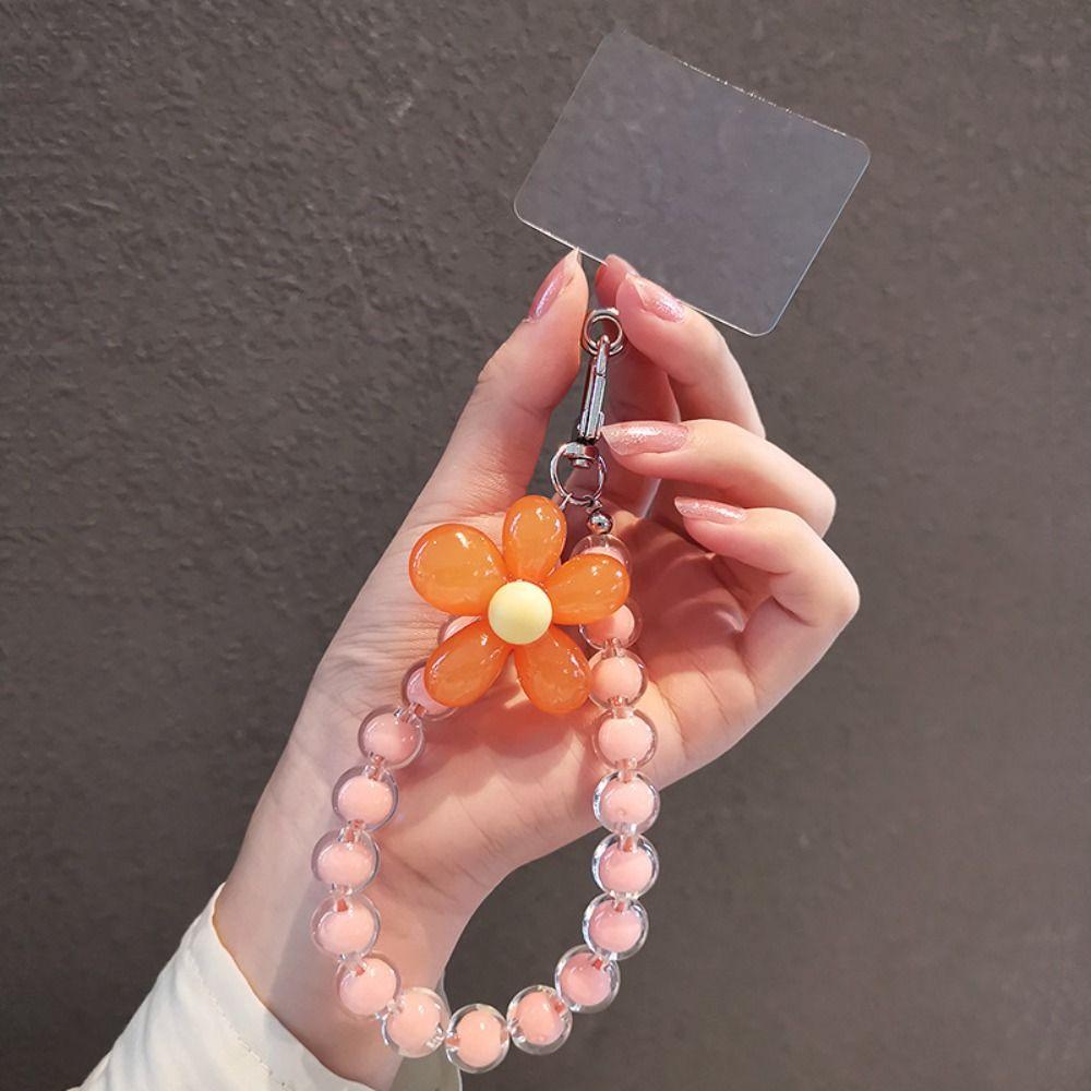 Макарон Цвет Шарм для Мобильного Телефона Ремешок Цветок Бисером Брелок для Ключей от Машины Новый Подвеска для Чехла Мобильного Телефона