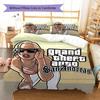 Постельное белье с узором Grand Theft Auto, Комплект с одеялом, Пододеяльник, Наволочка, Домашний подарок на день рождения (1 пододеяльник + 2 наволочки, без наполнителя)
