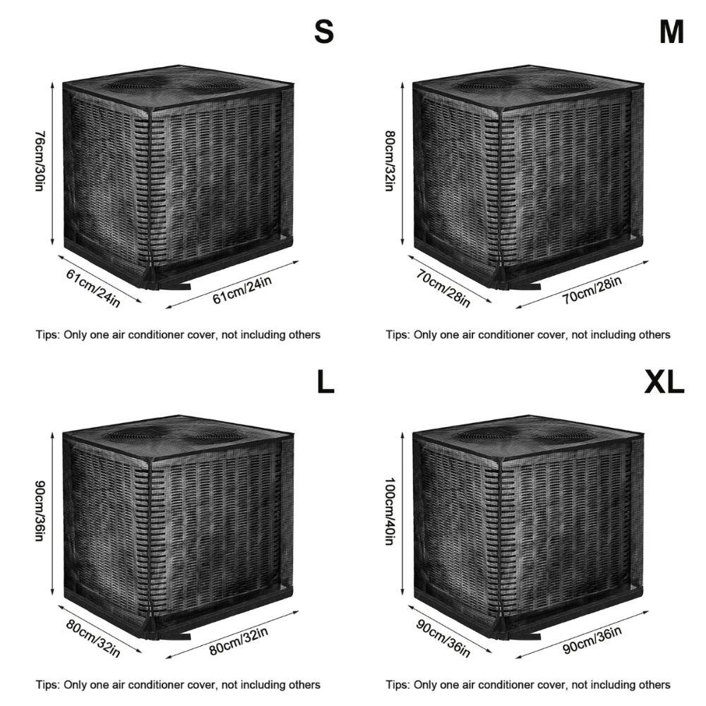 Сетчатый чехол для наружного кондиционирования воздуха, всесезонный чехол для наружного блока от пыли