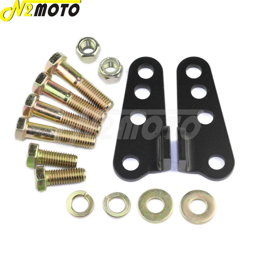 Black 1-3" Motorcycle Adjustable Lowering Kit Passenger Rear Shock Mount For Harley Touring Electra Road Street Glide 2002-2012