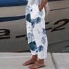 Fashion Women's Stretch Waist Casual Comfortable Loose Printed Pants