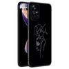 Чехол для телефона Art Line Face для Xiaomi Redmi Note 7 8 9 10 Lite 11 11E 11T 12 Pro 11S 4G 10T 5G 8T 9S 10S, мягкий черный чехол из ТПУ