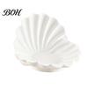 Ring Holder Dish White Shell Jewelry Dish, 3D Printed Holder, Decorative Key Tray for Rings Earrings Necklaces Large Capacity
